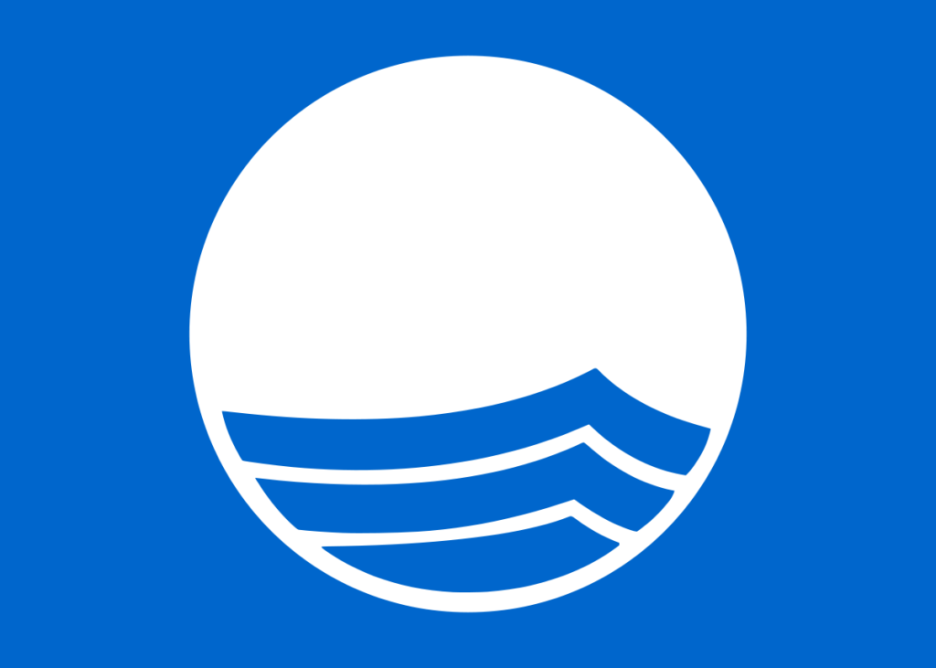 Felixstowe has recently been awarded a "blue flag" - visitors can now see this logo on Felixstowe Beach