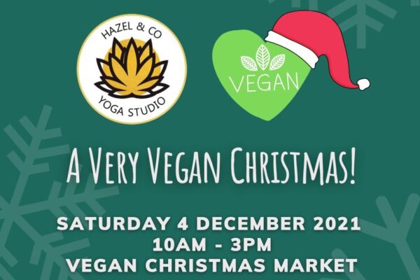 Green-themed graphic for the vegan christmas market at Beach Street Felixstowe