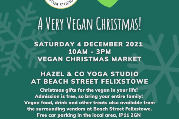 Green-themed flyer for a Very Vegan Christmas Market