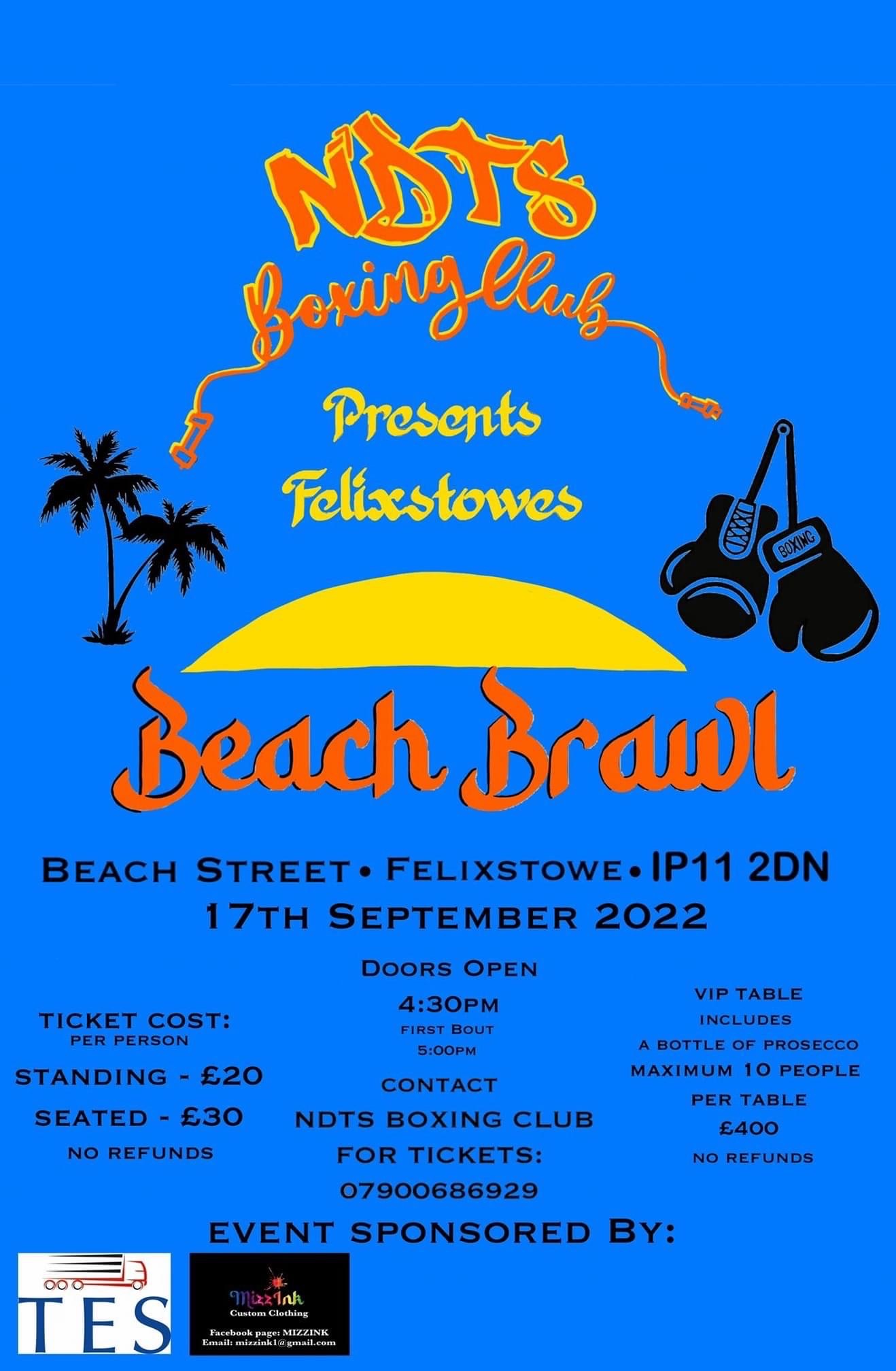Beach Brawl by NDT Boxing Club Beach Street Felixstowe